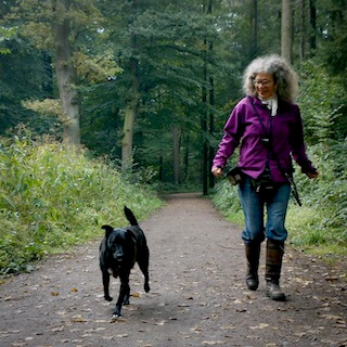 Christine Faber mit Hund Bruno