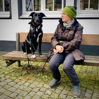 Christine Faber mit Hund Rudi